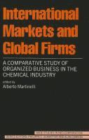 Alberto Martinelli - International Markets and Global Firms, Inbunden