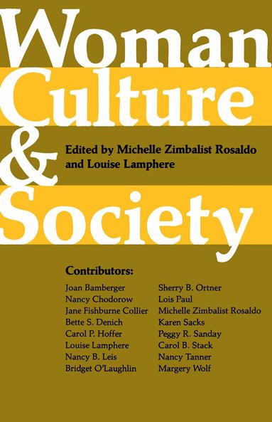 Michelle Zimbalist Rosaldo, Louise Lamphere - Woman, Culture, and Society, Häftad