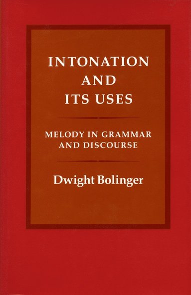 bokomslag Intonation and Its Uses