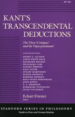 Kant's Transcendental Deductions 1