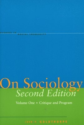 On Sociology Second Edition Volume One 1