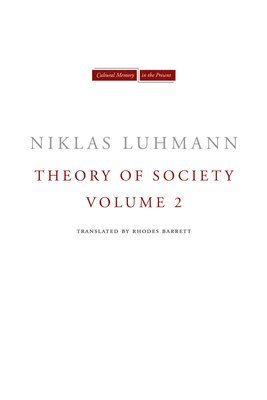 Theory of Society, Volume 2 1