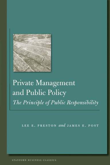 bokomslag Private Management and Public Policy