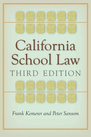 bokomslag California School Law