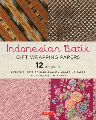 Indonesian Batik Gift Wrapping Papers - 12 Sheets 1