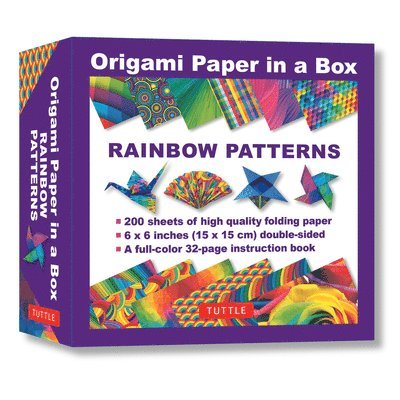 Origami Paper in a Box - Rainbow Patterns 1