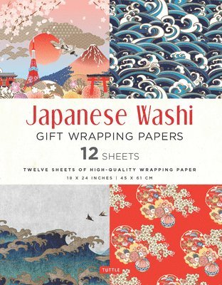 bokomslag Japanese Washi Gift Wrapping Papers - 12 Sheets
