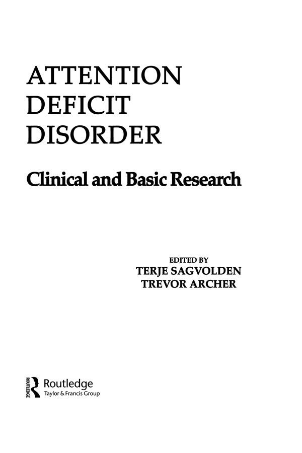 Terje Sagvolden - Attention Deficit Disorder, Inbunden