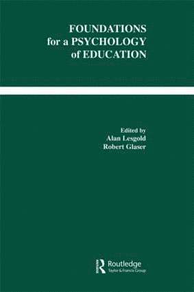 bokomslag Foundations for A Psychology of Education