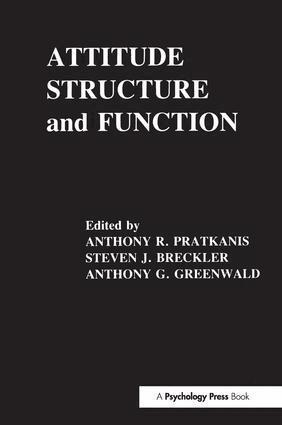 Anthony R. Pratkanis, Steven J. Breckler, Anthony G. Greenwald - Attitude Structure and Function, Häftad