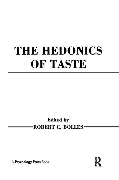 bokomslag Hedonics of Taste