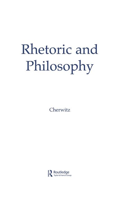 bokomslag Rhetoric and Philosophy