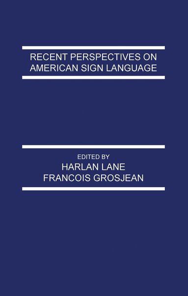 bokomslag Recent Perspectives on American Sign Language