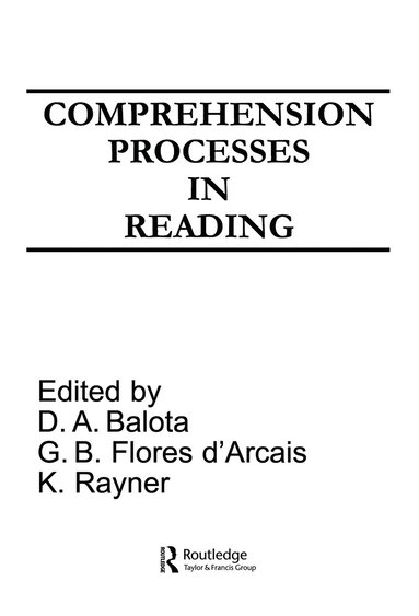 bokomslag Comprehension Processes in Reading