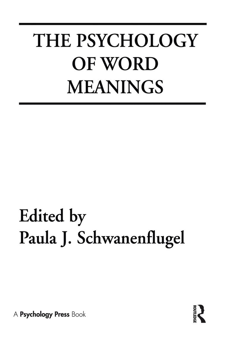Psychology of Word Meanings 1