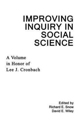 Improving Inquiry in Social Science 1