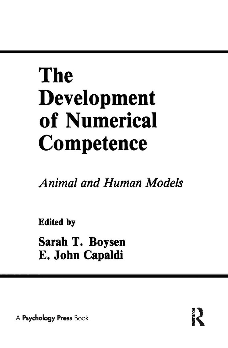 Sarah T. Boysen, E. John Capaldi - Development of Numerical Competence, Inbunden