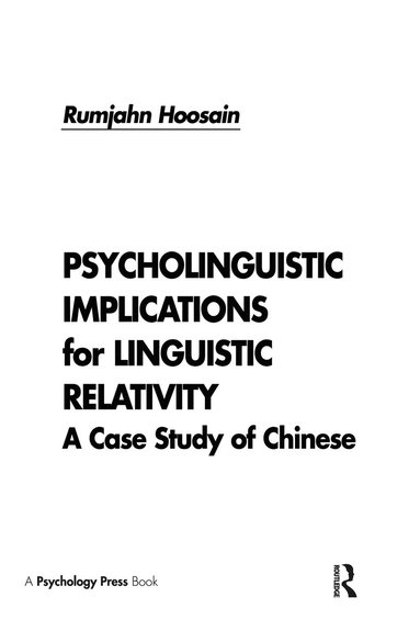 bokomslag Psycholinguistic Implications for Linguistic Relativity