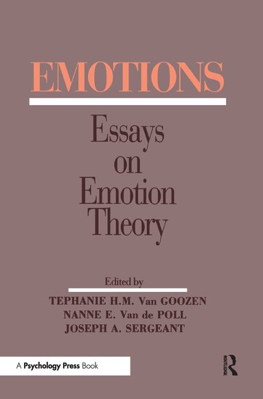 Stephanie H.M. van Goozen, Nanne E. Van de Poll, Joseph A. Sergeant, S.H.M. van Goozen, Joe A. Sergeant - Emotions, Inbunden
