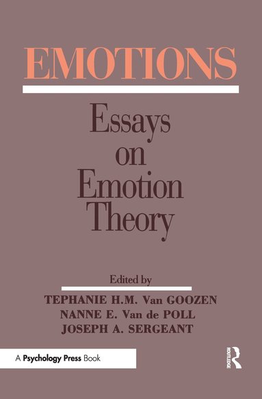 Stephanie H.M. van Goozen, Nanne E. Van de Poll, Joseph A. Sergeant, S.H.M. van Goozen, Joe A. Sergeant - Emotions, Häftad