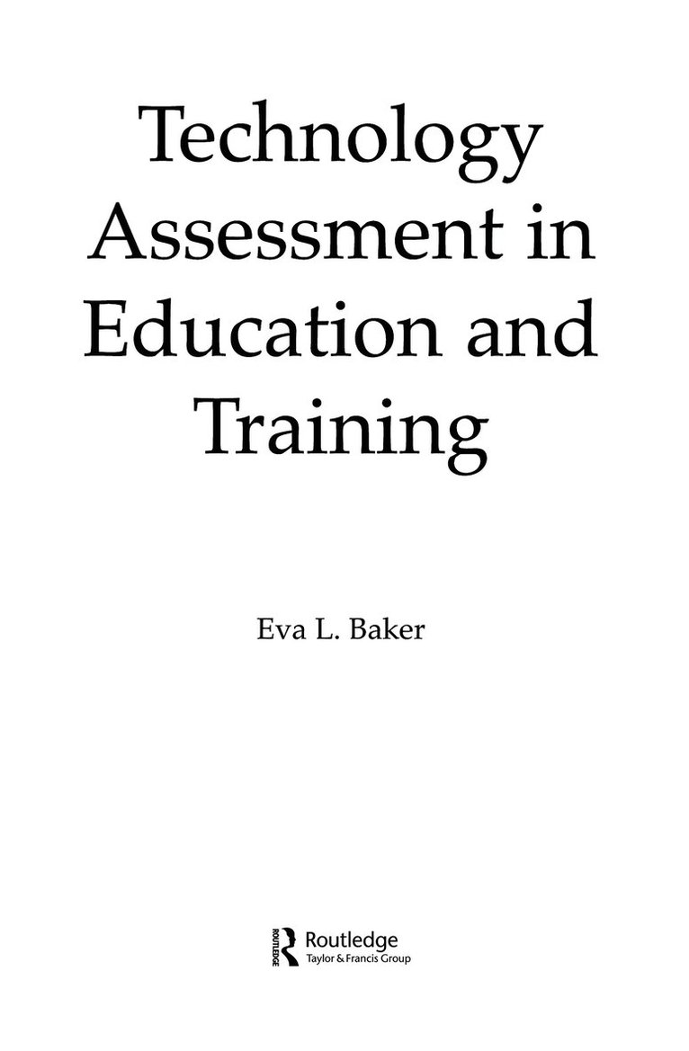 Technology Assessment in Education and Training 1