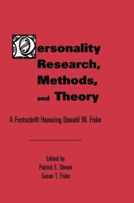 bokomslag Personality Research, Methods, and Theory