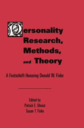 bokomslag Personality Research, Methods, and Theory