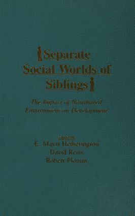 bokomslag Separate Social Worlds of Siblings