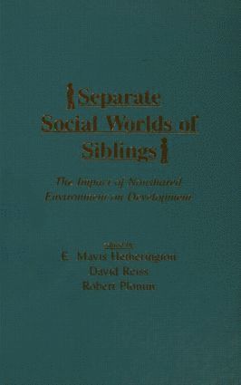 bokomslag Separate Social Worlds of Siblings