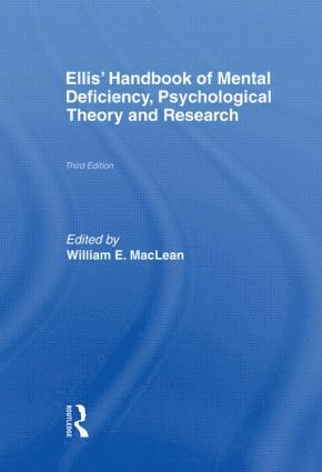 bokomslag Ellis' Handbook of Mental Deficiency, Psychological Theory and Research