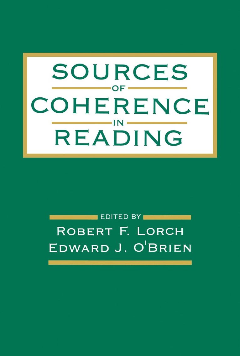 Sources of Coherence in Reading