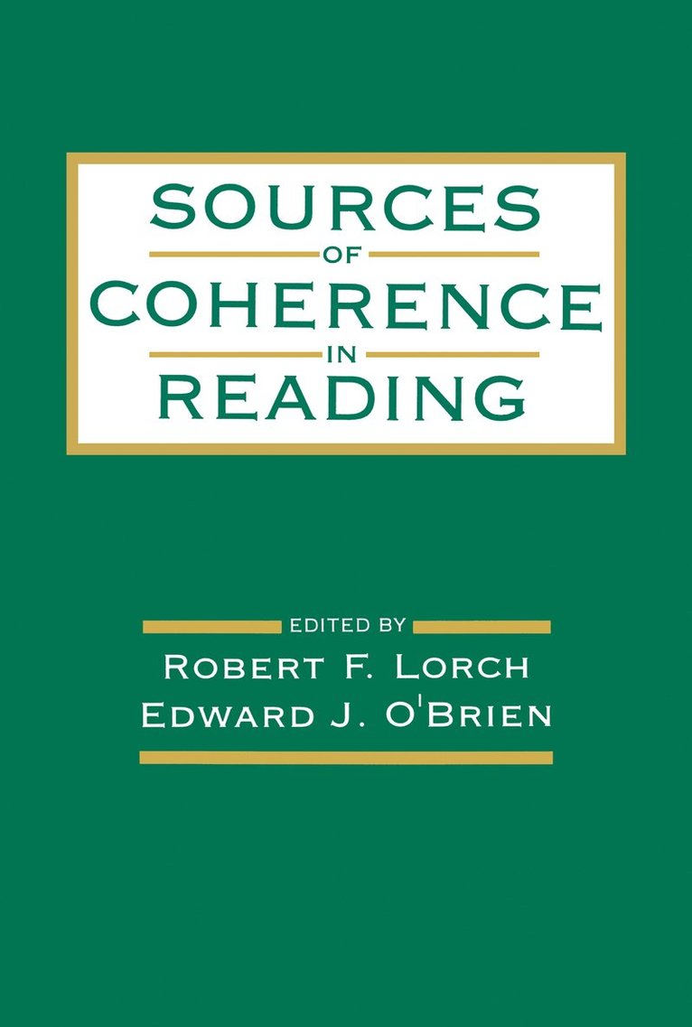 Sources of Coherence in Reading 1