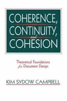 Kim Sydow Campbell - Coherence, Continuity, and Cohesion, Häftad