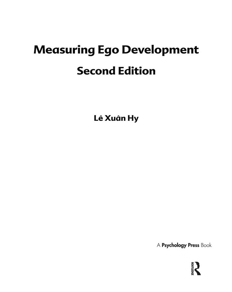 Le Xuan Hy, Jane Loevinger - Measuring Ego Development, Inbunden