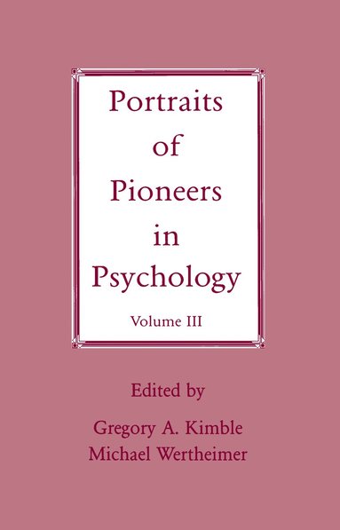 bokomslag Portraits of Pioneers in Psychology