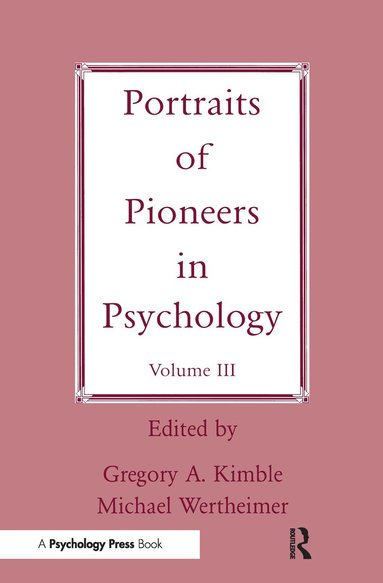 bokomslag Portraits of Pioneers in Psychology