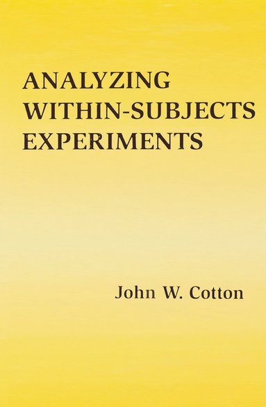 bokomslag Analyzing Within-subjects Experiments