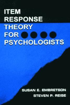 bokomslag Item Response Theory for Psychologists