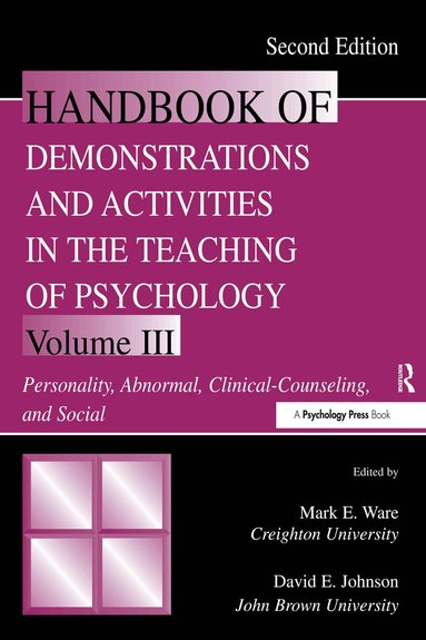 Mark E. Ware, David E. Johnson - Handbook of Demonstrations and Activities in the Teaching of Psychology, Häftad
