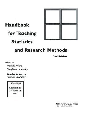 Mark E. Ware, Charles L. Brewer - Handbook for Teaching Statistics and Research Methods, Häftad