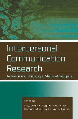 bokomslag Interpersonal Communication Research