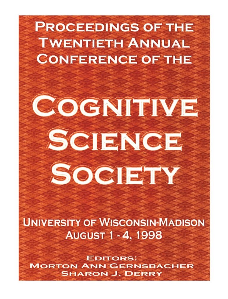 Proceedings of the Twentieth Annual Conference of the Cognitive Science Society 1