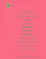 bokomslag Proceedings of the Twenty-second Annual Conference of the Cognitive Science Society