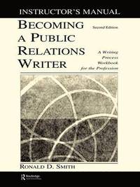 bokomslag Becoming a Public Relations Writer Instructor's Manual