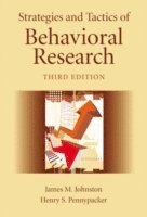 Strategies and Tactics of Behavioral Research 1