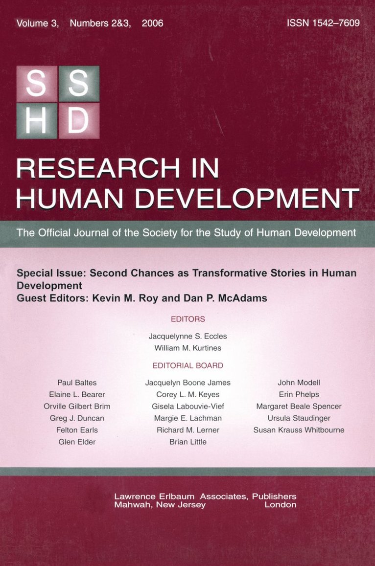 Kevin M. Roy - Second Chances As Transformative Stories Rhd V3 2&3, Häftad