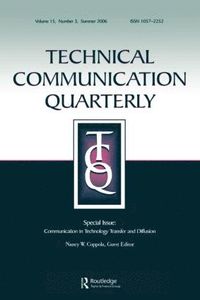 bokomslag Communication Technology Transfer&Diffusion Tcq 15#3