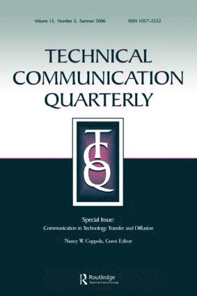 bokomslag Communication Technology Transfer&Diffusion Tcq 15#3