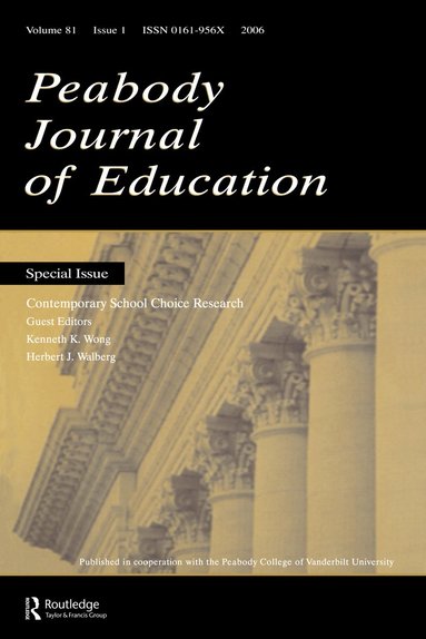 bokomslag Contemporary School Choice Research Pje V81#1