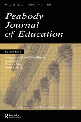 Camilla Benbow - Contemporary School Choice Research Pje V81#1, Häftad